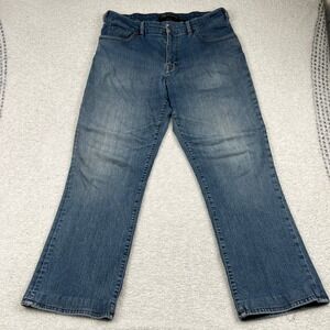 34 Heritage Mens Straight Leg Jeans Blue Medium Wash 38x34 (Measures 36x29)